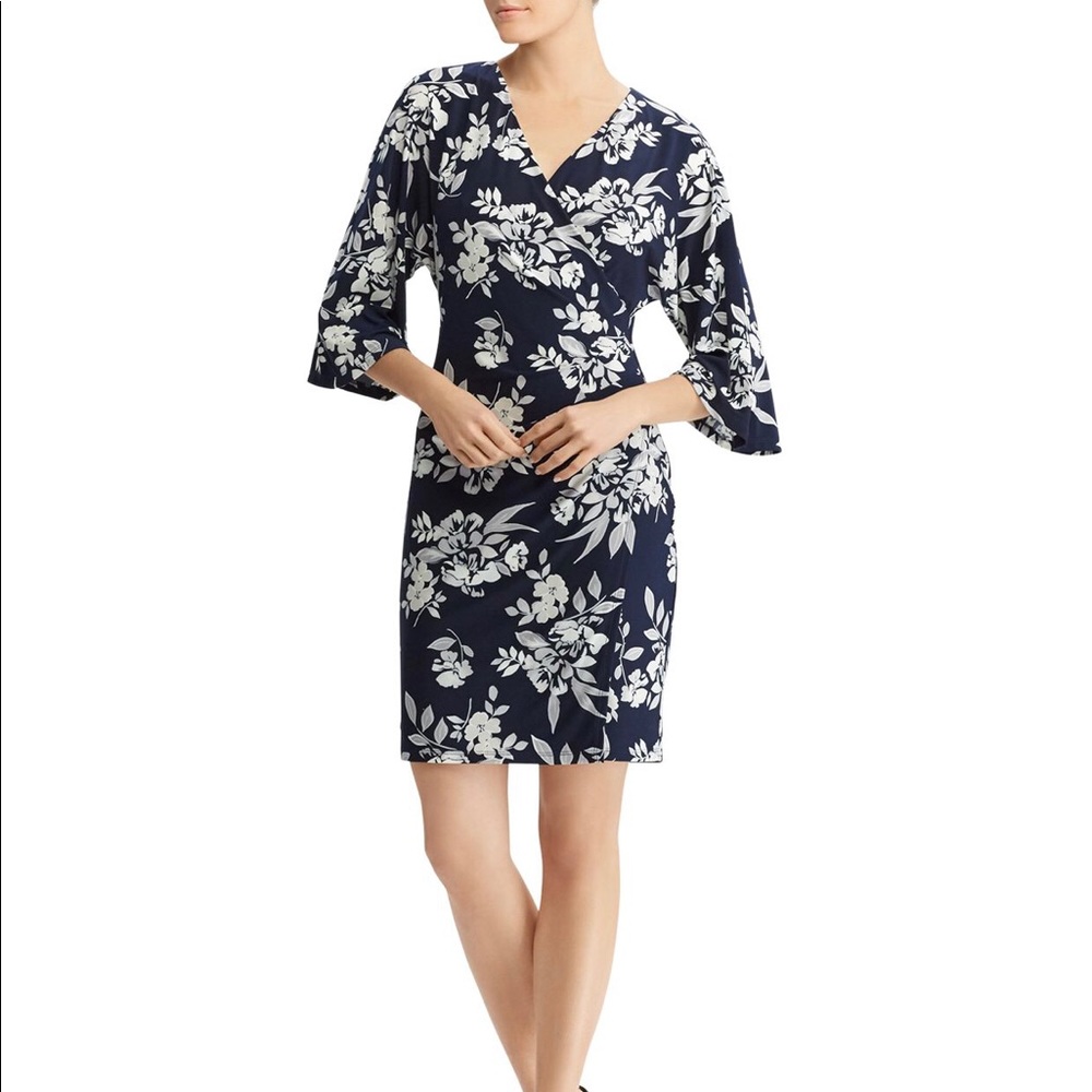 Lauren Ralph Lauren Faux-Wrap Floral Dress